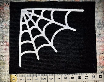 Ecke Spinnennetz Goth Punk Patch