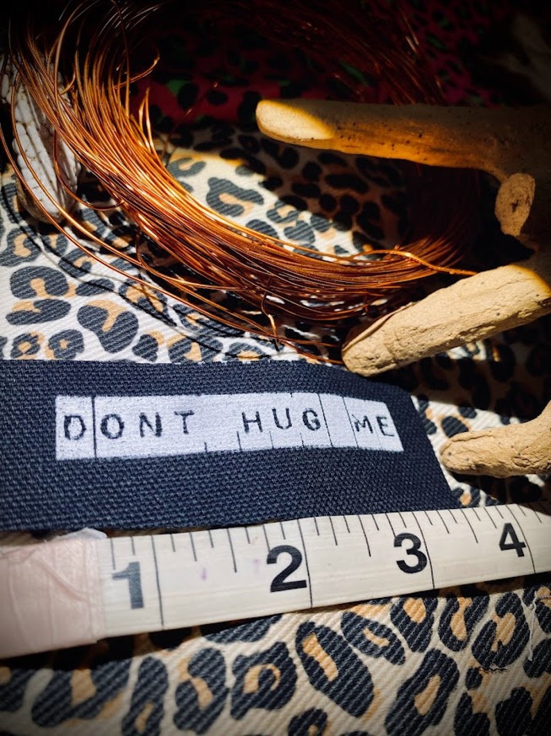 Don't Hug Me. Mini Patch. for punk battle vests, crusty jeans and overalls, horror goth backpacks image 6