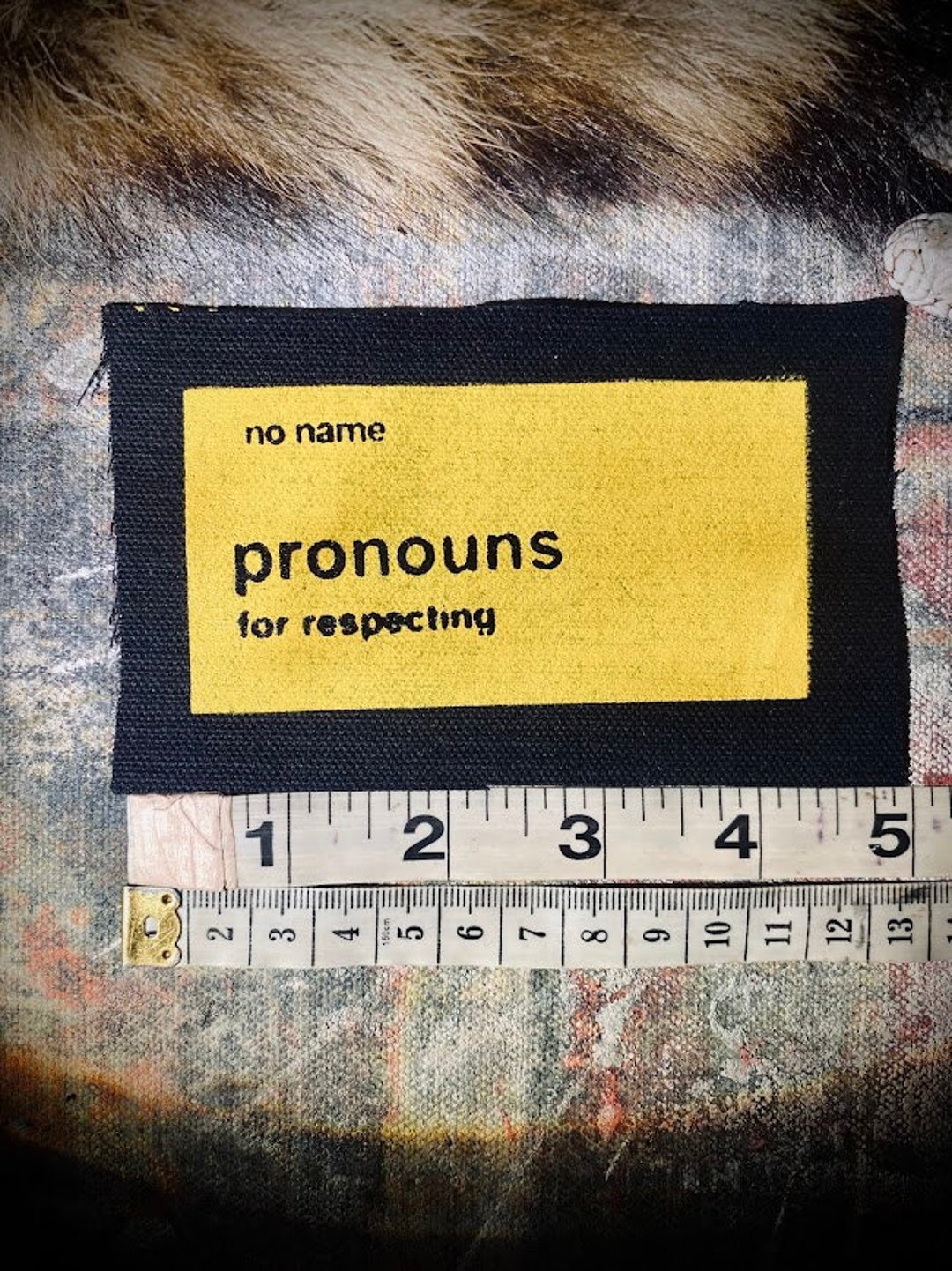 Pronouns; for Respecting. No Name Brand No Frills Sew on Patch. for ...