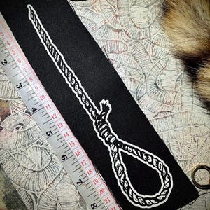 noose sew on punk patch