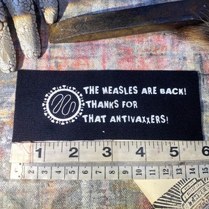 The Measles are back, thanks for that anti-vaxxers sew on punk patch