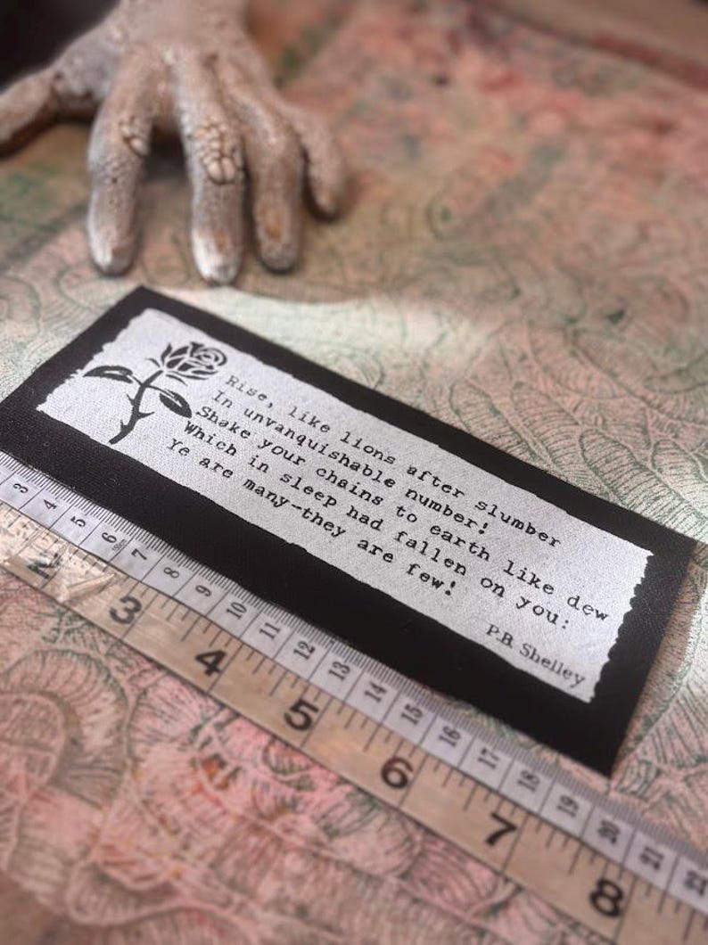 Het masker van anarchie gedicht punk patch herrijst als leeuwen na slaap afbeelding 10