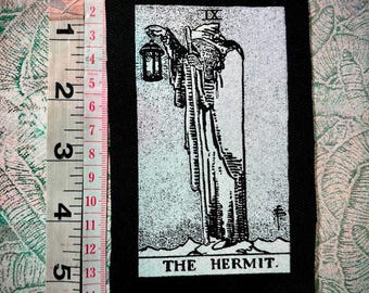Die Einsiedler Tarot Karte zum annähen Punk Patch