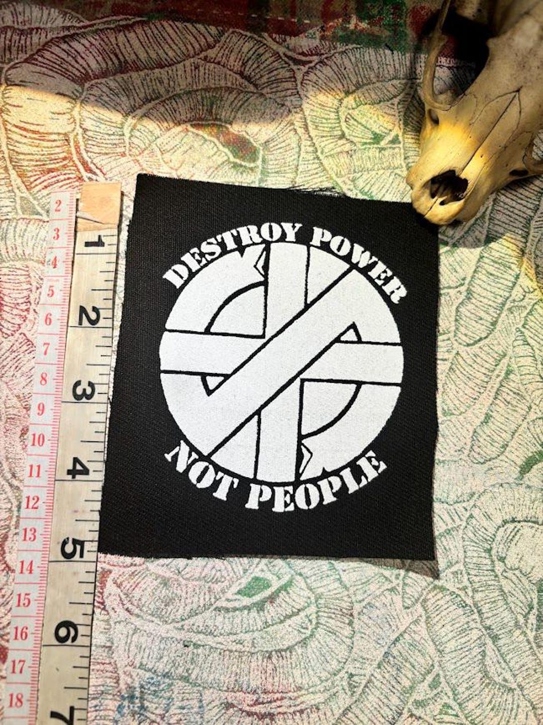 Destroy Power Not People Crass Logo Anarcho Punk Patch - Etsy