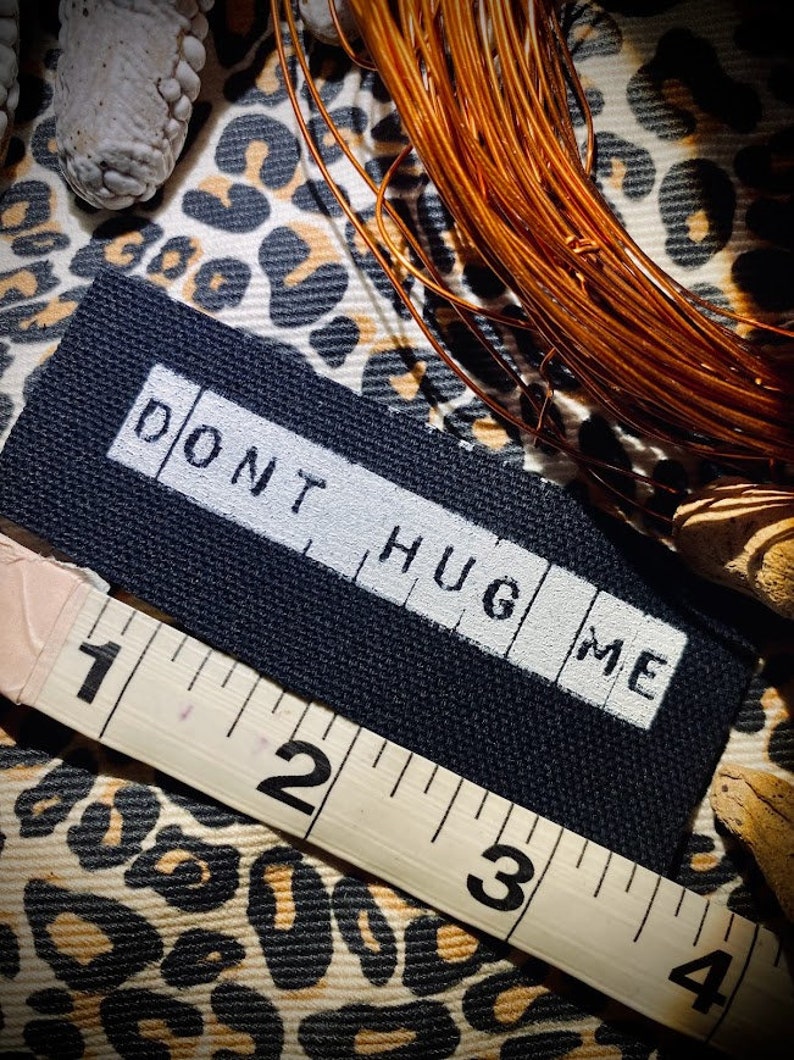 Don't Hug Me. Mini Patch. for punk battle vests, crusty jeans and overalls, horror goth backpacks image 4