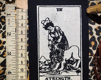 Stärke Tarot Karte Punk Patch zum annähen