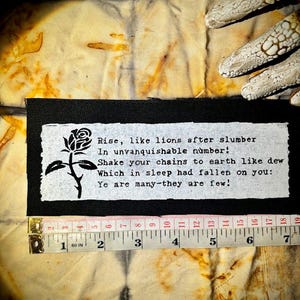 Het masker van anarchie gedicht punk patch herrijst als leeuwen na slaap afbeelding 3