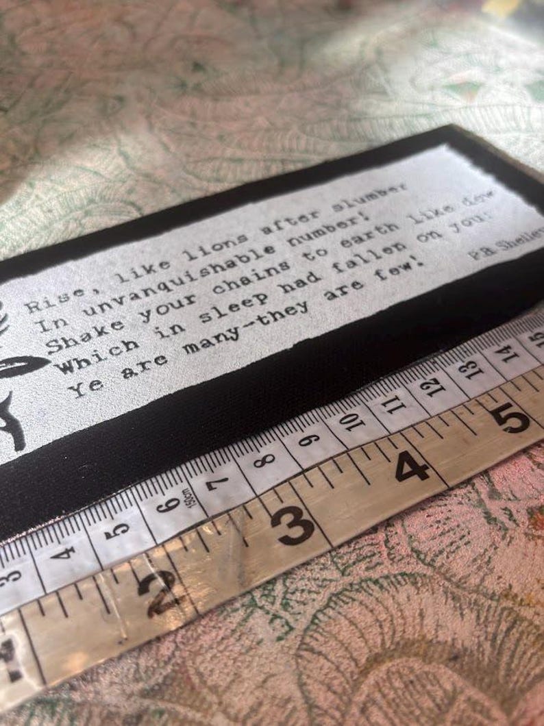 Het masker van anarchie gedicht punk patch herrijst als leeuwen na slaap afbeelding 7