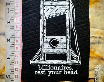 Milliardaires, posez votre tête guillotine sur un patch punk