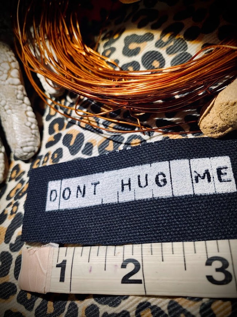 Don't Hug Me. Mini Patch. for punk battle vests, crusty jeans and overalls, horror goth backpacks image 7