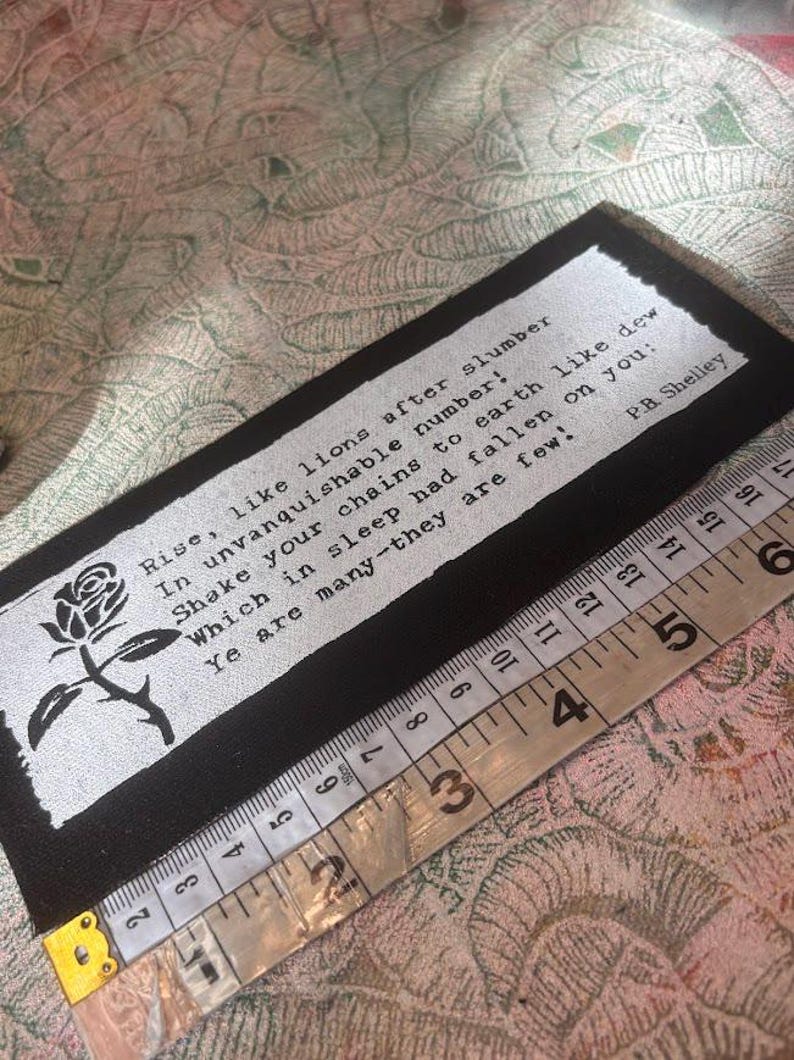 Het masker van anarchie gedicht punk patch herrijst als leeuwen na slaap afbeelding 8