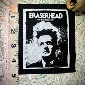 Eraserhead | punk patch | David Lynch | classic horror | surrealist |battle vests | crust pants horror goth backpacks. classic indie movie