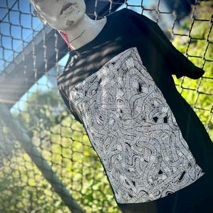 WORMS! on a t-shirt. just a big panel of night crawlers