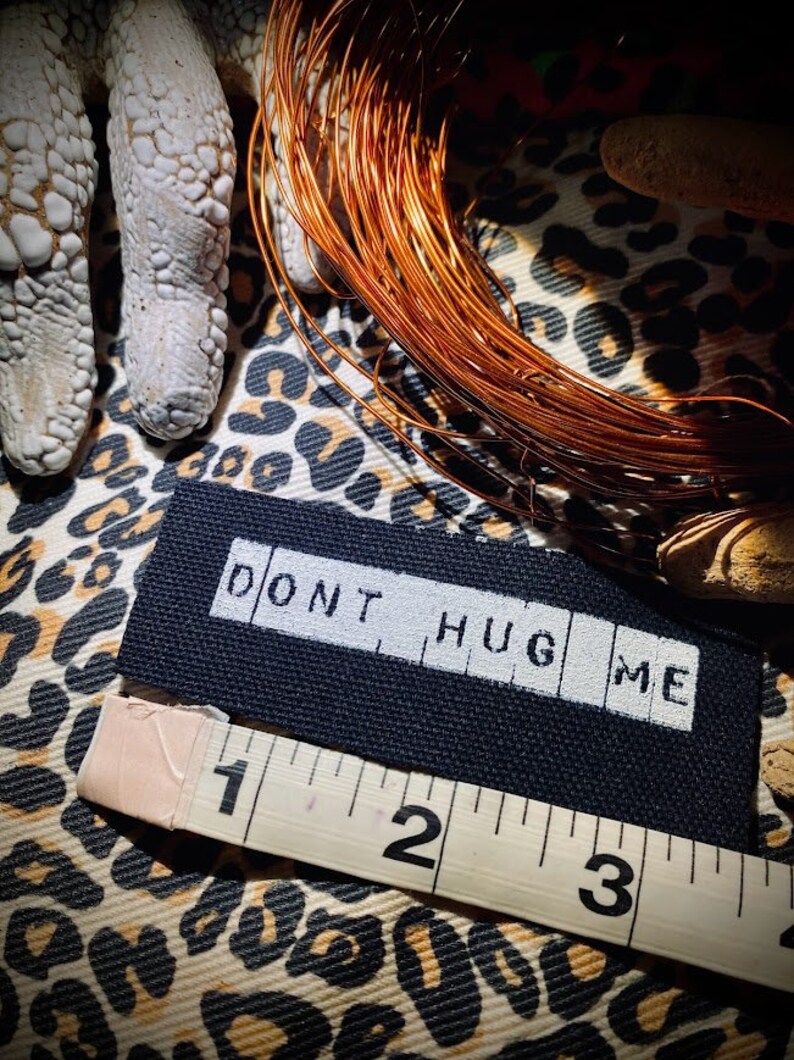 Don't Hug Me. Mini Patch. for punk battle vests, crusty jeans and overalls, horror goth backpacks image 3