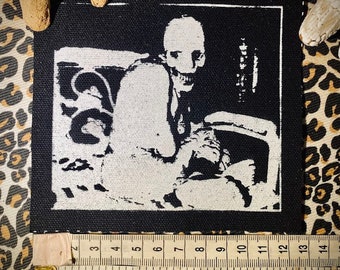 Russian sleep Study monster sew on patch. From Creepy pasta. For spooky punk battle vests, horror goth backpacks crust punk