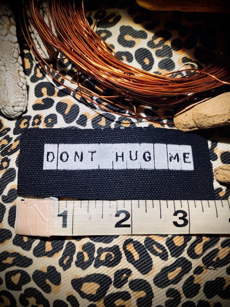 Don't Hug Me. Mini Patch. for punk battle vests, crusty jeans and overalls, horror goth backpacks image 8