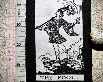 The Fool Tarot-kaart naai op punkpatch
