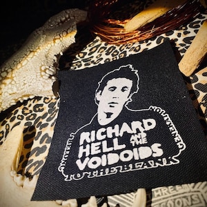 Richard Hell and the Voidoids Blank Generation sew on punk patch. For battle vests, crust pants, goth horror backpacks. 1970s punk rock