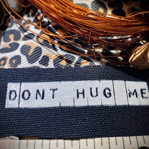 Don't Hug Me. Mini Patch. for punk battle vests, crusty jeans and overalls, horror goth backpacks image 2