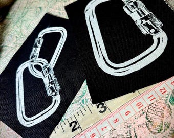 Carabiner sew on queer feminist punk patch