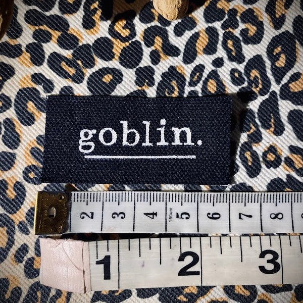 Goblin mini patch! small little patch that says goblin. for all those crusty punk and goth goblins out there.