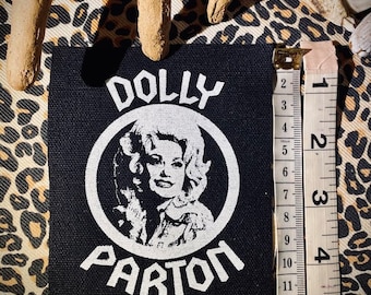 Dolly Parton heavy metal punk patch. for crooning battle vests, crusty country overalls, horror western goth backpacks