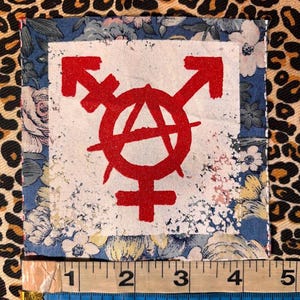 Trans anarchy, gender anarchy sew on punk patch image 9