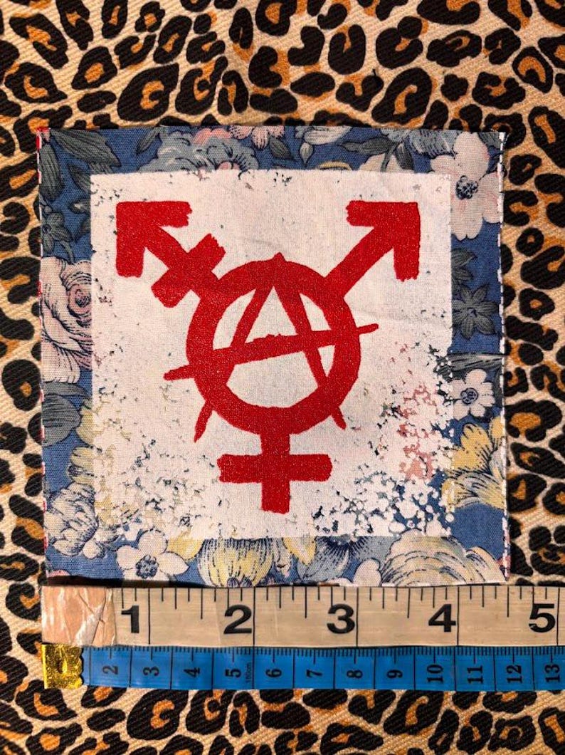 Trans anarchy, gender anarchy sew on punk patch image 9