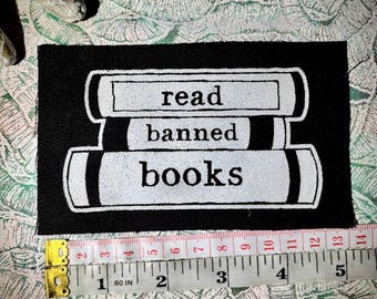 leggi libri proibiti, toppa punk pro-letteratura e anti-censura