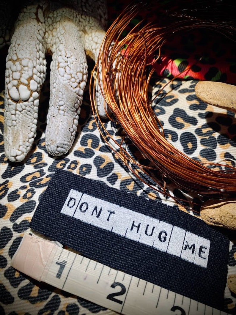 Don't Hug Me. Mini Patch. for punk battle vests, crusty jeans and overalls, horror goth backpacks image 5