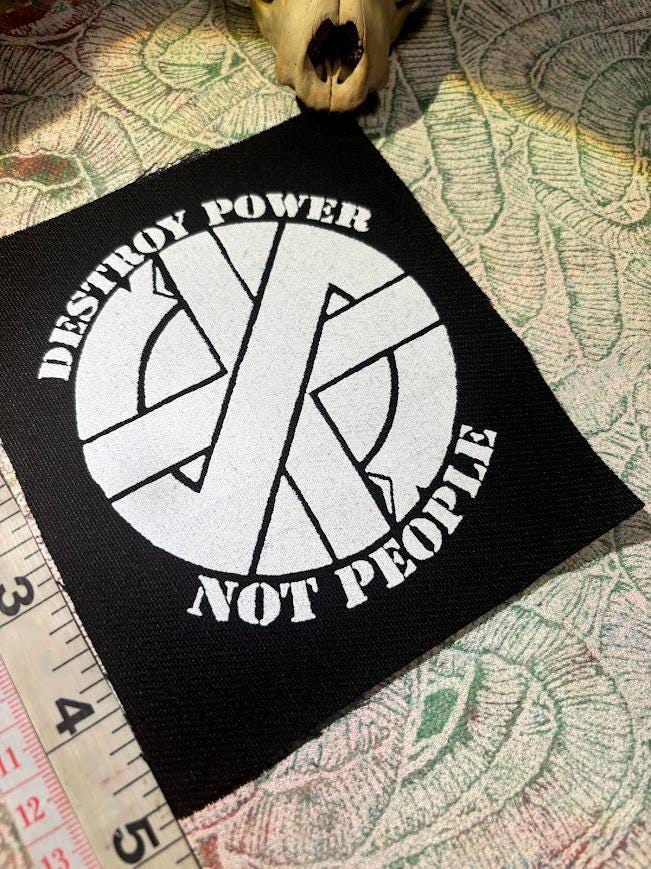 90s USA製 CRASS DESTROY POWER NOT PEOPLE