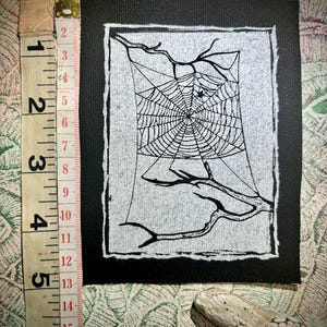 Spinnennetz Goth Punk Patch