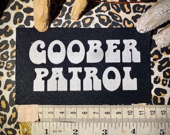 Goober Patrol sew on patch. 90's punk band, hand made, silk screened, skate punk, English, 1990's