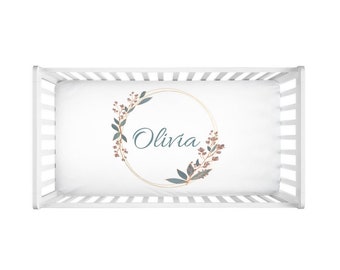 Personalized Fitted Crib Sheet Baby Girl