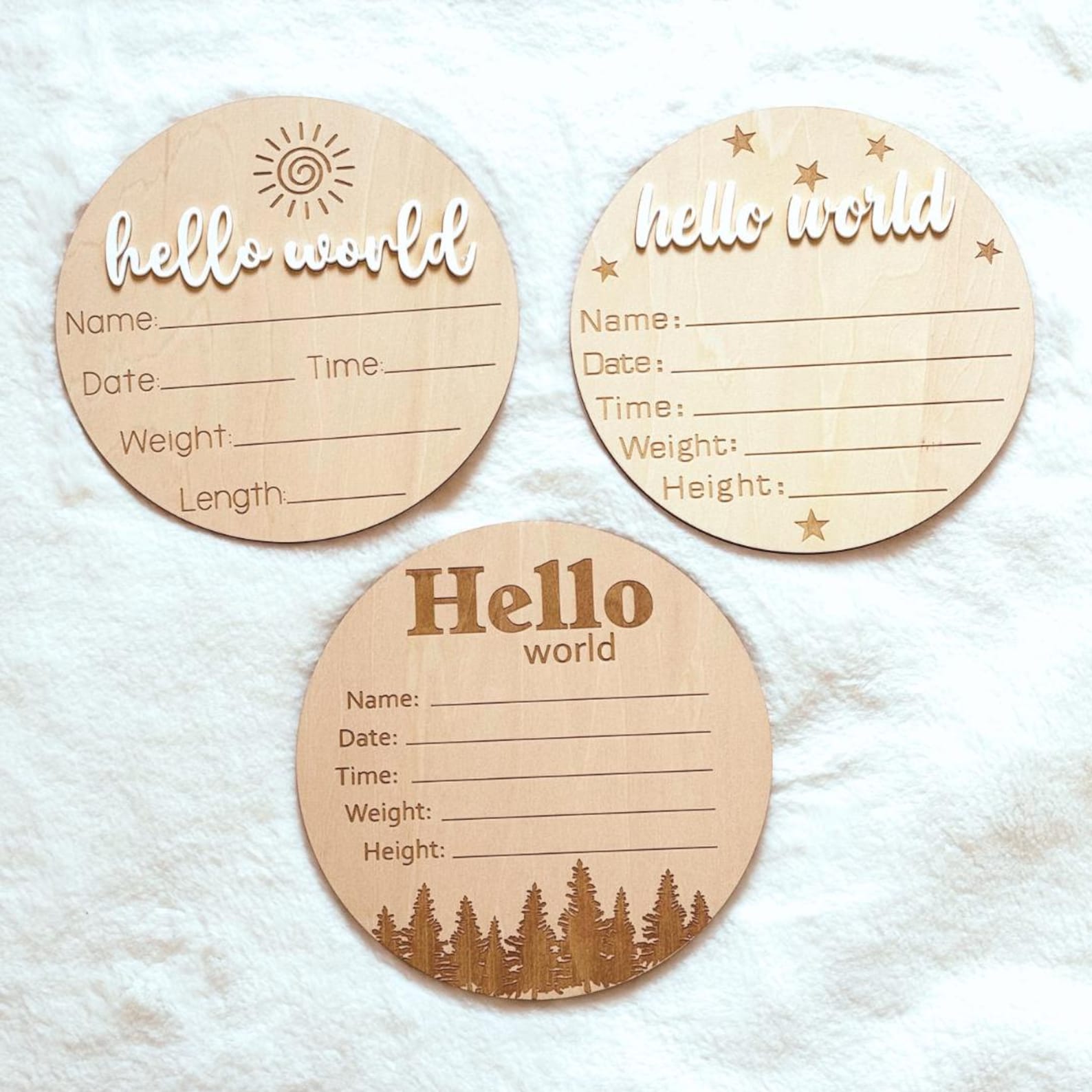 Helloworld Stat Sign Hello World Baby Stat Sign | Hospital Birth Stat Sign | Wooden Birth ...