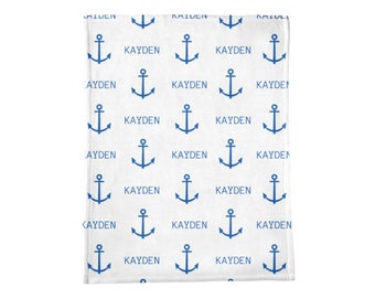 Plush Minky Personalized Baby Name Blanket
