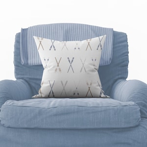 Boat Oars Throw Pillow Nautical, Coastal Scatter Cushion for Beach House, Lake House Decor for Boating Enthusiast, Row Boat Pillow