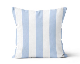 Broadbeach Stripe Sky Blue Cushion / Throw Pillow Cover
