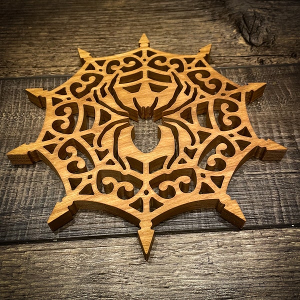 Wood Trivet, Hot Plate, Pot Holder, Candle Holder, Halloween Fall Décor, Coaster, Bat, spider, skull