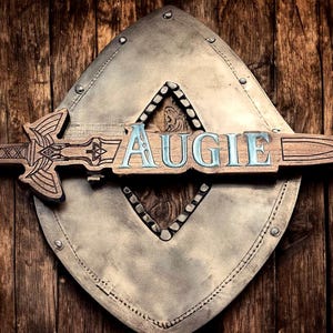 Handcrafted Zelda Sword Name Sign: Personalized Gamer Gift