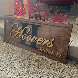 Custom Wood Sign | Family Name Sign | Last Name Sign | Personalized Wedding Gift | Anniversary Gift | Established Sign | Wedding Sign Deco