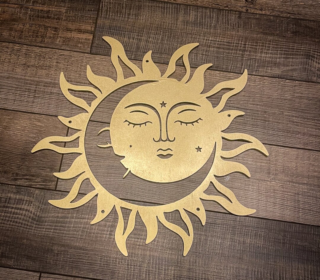LIMITED 30% OFF Sun and Moon Combo Wall Hanging, Sun and Moon Wall Art ...
