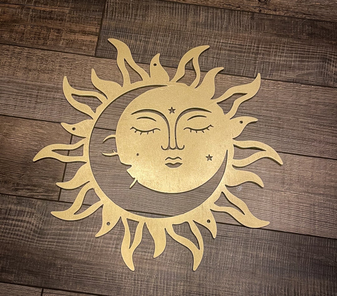 LIMITED 30 OFF Sun and Moon Combo Wall Hanging, Sun and Moon Wall Art