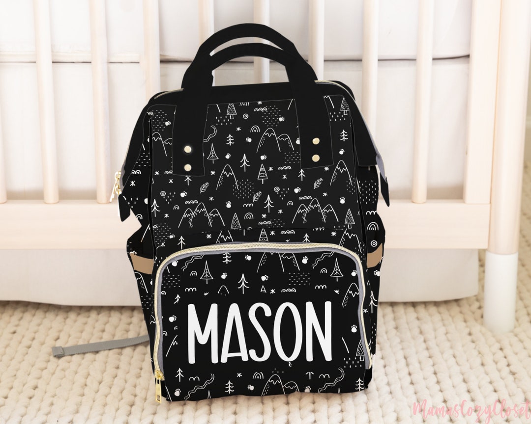 Personalized Diaper Bag Backpack, Woodland Diaper Bag With Baby's Name
