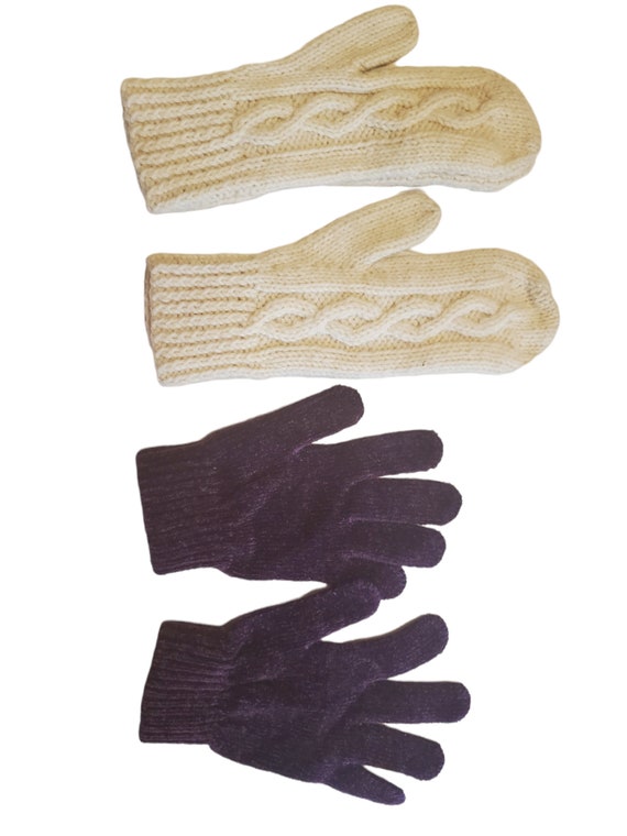 Vintage Winter Gloves (1940s/1950s) - 2 Pairs