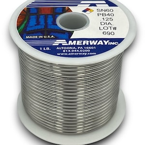 Amerway Sapphire 60/40 Solder for Stained Glass - 5 lb. spool