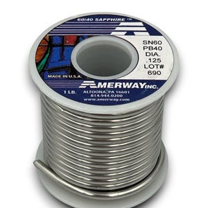 Amerway Sapphire 60/40 Solder for Stained Glass - 1 lb. spool