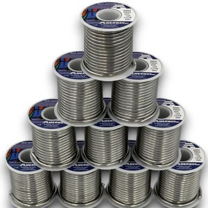 Amerway Sapphire 60/40 Solder for Stained Glass - 10 pack (1 lb. spools)