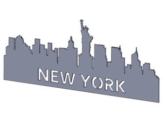 New York Skyline SVG, PNG, and DXF