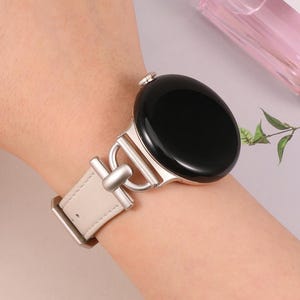 Personalized Leather Pixel Watch Band: Custom Engraved Minimalist Strap for Google Pixel Watch/Pixel Watch 2 band, Pixel Watch 4/3 41mm Band